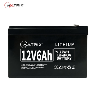 6AH 12V LiFePo4 Battery Deep Cycle Battery Replacement For Lead Acid Batteries