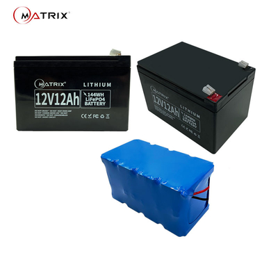 Matrix 12ah 12V LiFePo4 Battery Deep Cycle Solar 4s2p With Cylindrical Cell