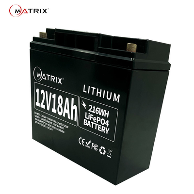 Solar Storage 12V LiFePo4 18ah Lithium Ion Battery Pack For USA Area