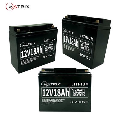 Maintenance Free 12V LiFePo4 Battery 12.8v 18ah For CCTV / UPS / Solar Storage