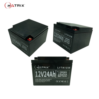 LFP 12V24Ah Deep Cycle Lithium Battery For Servers Backup Power UPS