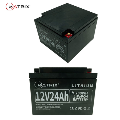 12 Volt 24ah Lithium-Ion Lifepo4 Deep-Cycle Battery For Computers Servers