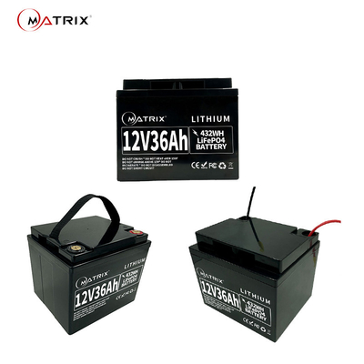 Deep Cycle 12V 36Ah Lithium Battery 4S6P For Solar Wind Energy Storage Systems
