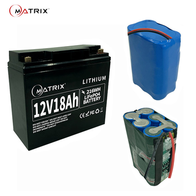 MATRIX 12v 18ah LifePO4 Lithium Battery 12.8v Deep Cycle For Ups Cctv Back Up Solar